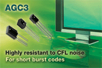 TSOP3X3..係列：Vishay五款AGC3 紅外線接收器