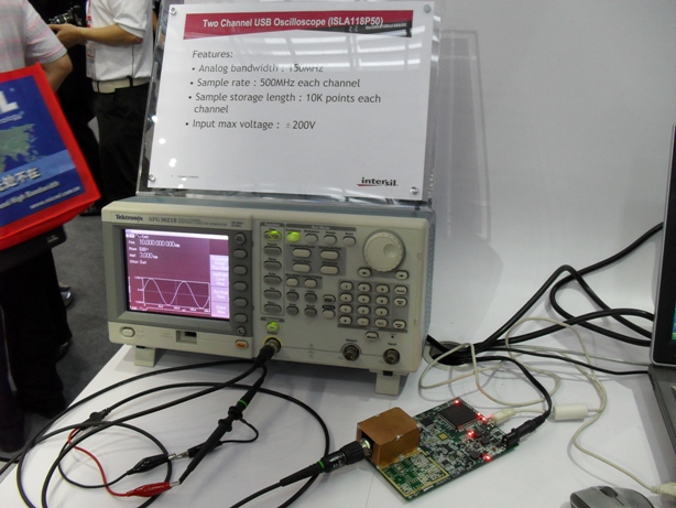 基於ISLA118P50高速AD轉換器的雙通道USB示波器參考設計