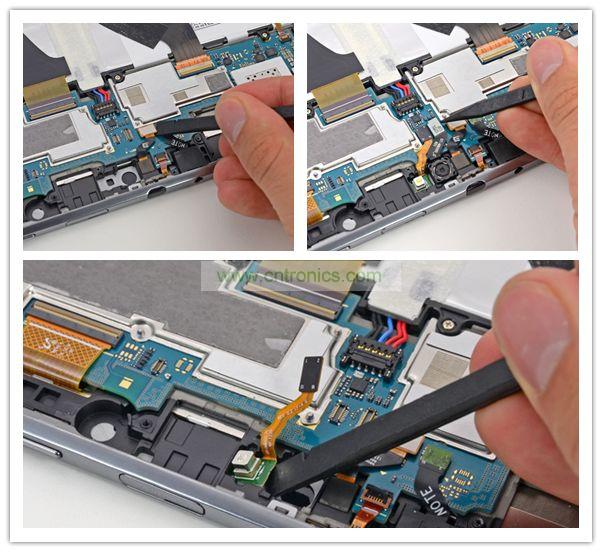 拆前置、後置攝像頭及閃光燈