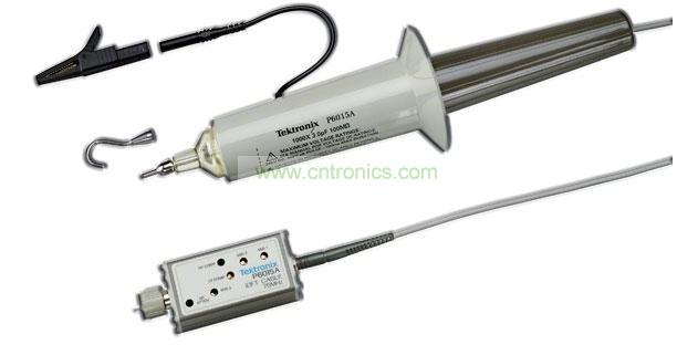 針對高壓測量推出的泰克P6015A是一種額定電壓高達20kV DC、峰值電壓可達40kV(100ms脈寬)的單端無源探頭