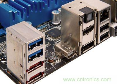 在高檔、新穎的主板，已經開始搭載Thunderbolt高速傳輸接口