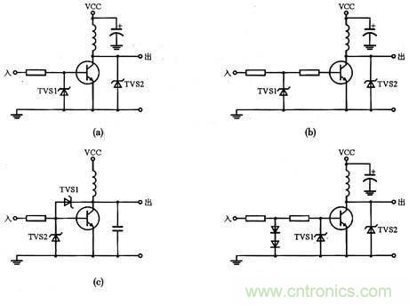 圖3：基於TVS晶體管保護電路實例