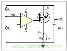 圖1：MOSFET的電阻變化，功能上像是一隻可變電阻