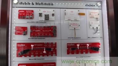 Molex MicroSIM、MicroSD、MicroUSB和MicroHDMI連接器