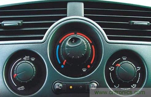   圖1. 典型汽車自動空調用戶界麵