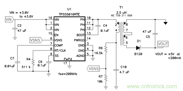 史上最簡隔離式偏壓電源電路，零件少價格低