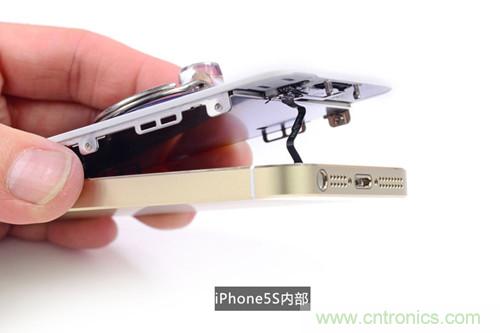 土豪金iPhone 5S拆解：內部結構升級，維修難度增加