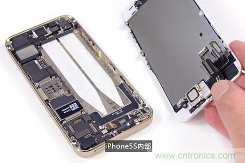 土豪金iPhone 5S拆解：內部結構升級，維修難度增加