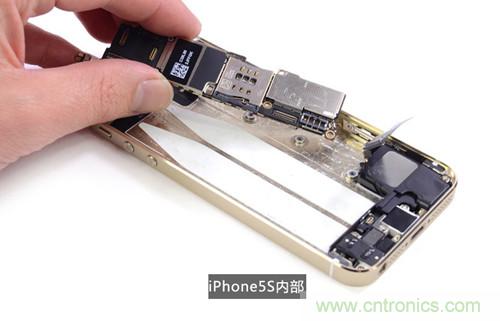 土豪金iPhone 5S拆解：內部結構升級，維修難度增加