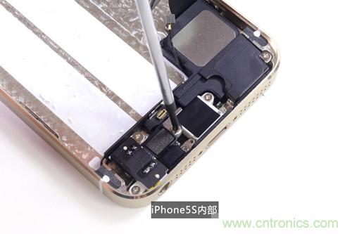土豪金iPhone 5S拆解：內部結構升級，維修難度增加