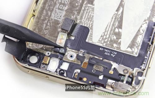 土豪金iPhone 5S拆解：內部結構升級，維修難度增加