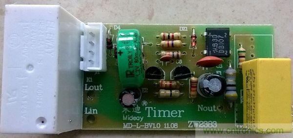 定時器拆解後的電路板