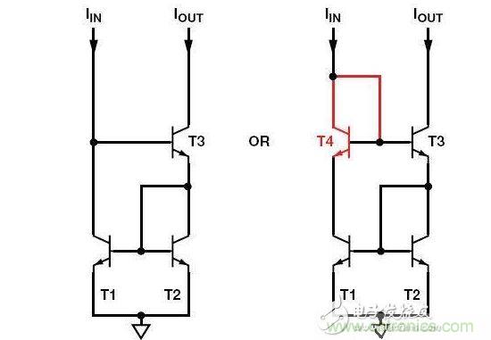 威爾遜電流鏡T4為可選器件，但使用它可改善精度和動態範圍