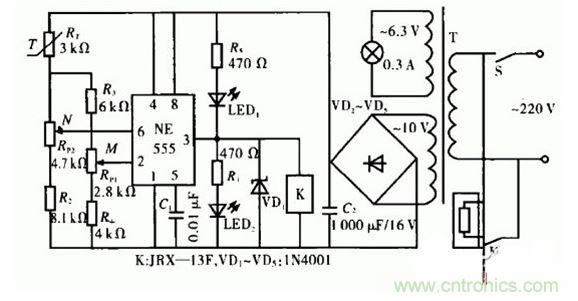 一款溫度區間控製電路設計