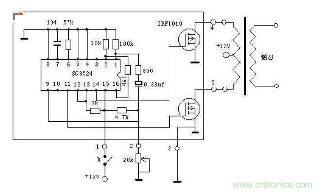 一款簡單易製的大功率高效逆變電路