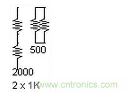 兩個電阻，兩種組合。這個很簡單。