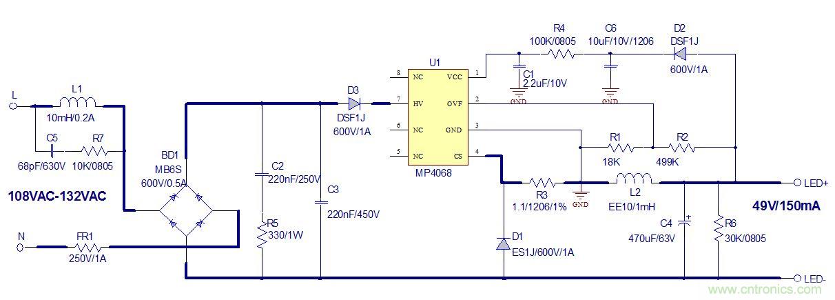 高兼容性、極簡的可控矽調光LED方案設計