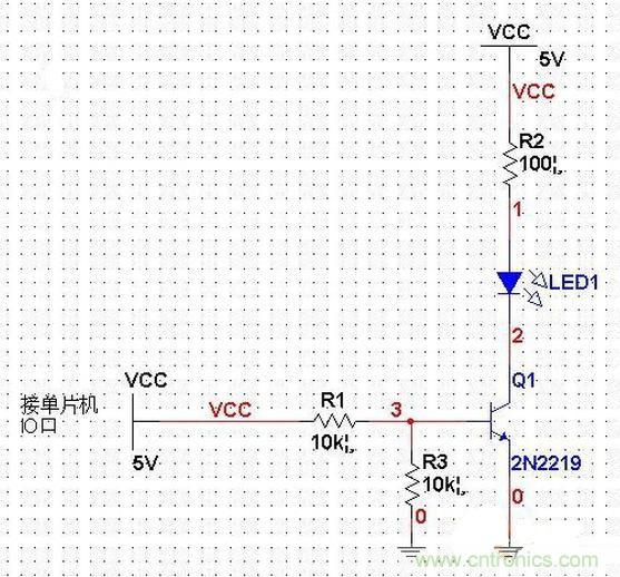 單片機電路PK三極管電路，驅動LED哪個強？