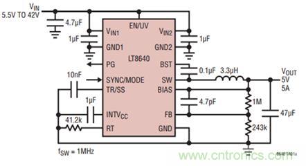 汽車電子之低EMI同步降壓型轉換器
