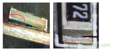 錫珠產生於引腳之間