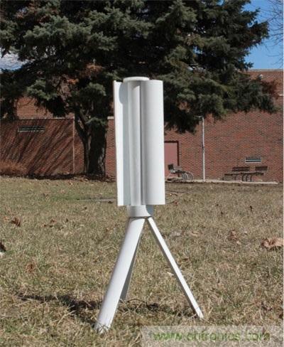 圖3：Skajaquoda的便攜式風力發電機Trinity，能產生15V的電源並儲存於內置15,000mAh鋰聚合物電池中。