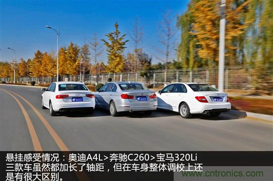 奔馳C級/寶馬3係/奧迪A4L橫測 豪門三分天下
