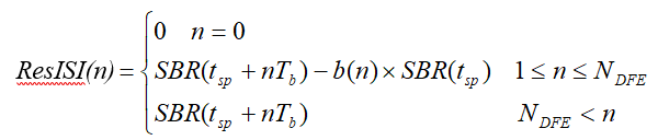 用脈衝響應來分析後均衡ISI