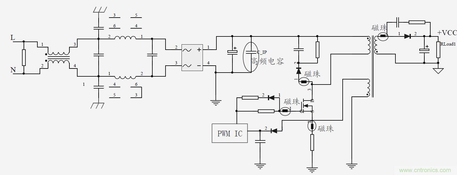 如何改善開關電源電路的EMI特性？