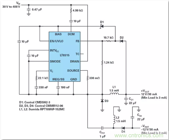 這是真的嗎？采用單IC也能構建緊湊、高效的雙極性穩壓器？