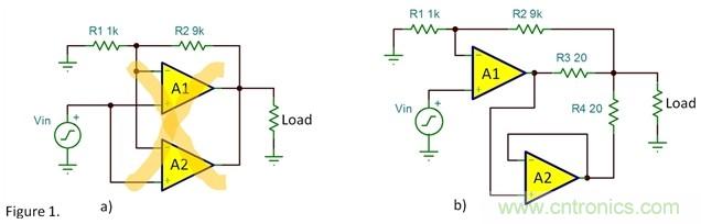 並聯運放以獲取雙倍輸出電流是可行的嗎？