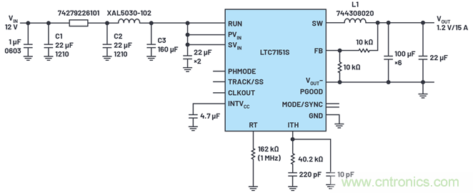 使用高效率、高頻率、低EMI DC/DC轉換器降低對陶瓷電容的電源要求