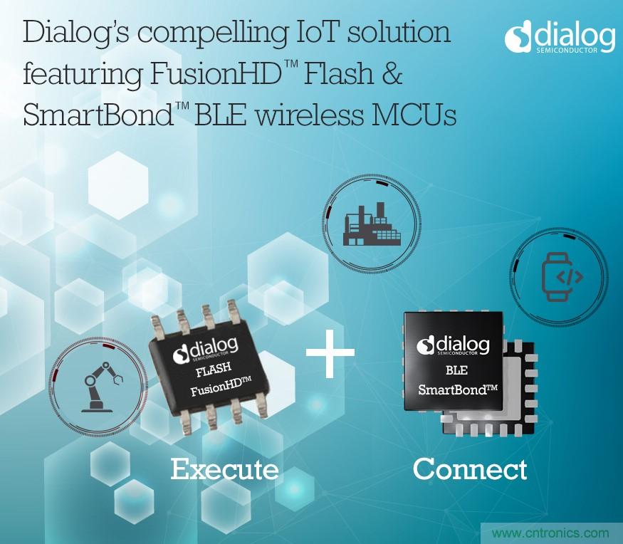 Dialog的FusionHD NOR閃存兼容並已在SmartBond低功耗藍牙無線MCU平台上認證