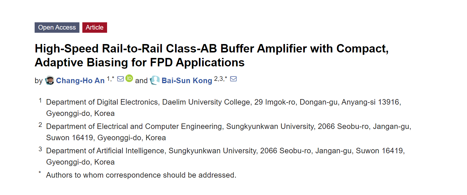 新型Class-AB緩衝放大器，適用於FPD應用
