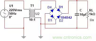 如何選擇單相橋式整流濾波電路中的電容電阻？