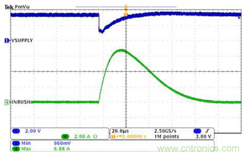 用負載開關減少湧入電流