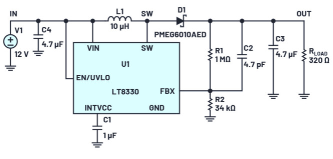 如何選擇升壓調節器/控製器IC並使用LTspice選擇外圍組件