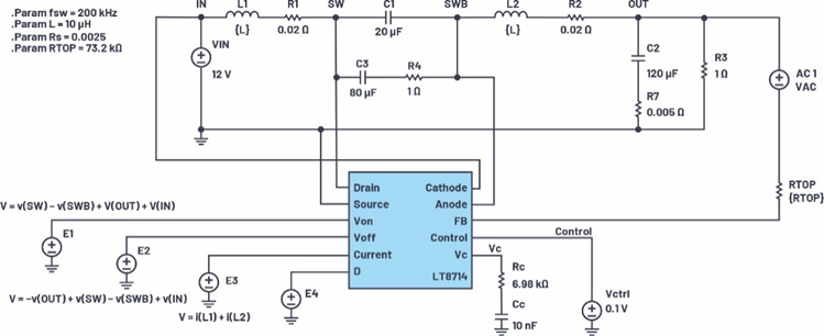 適用於電流模式DC-DC轉換器的統一的LTspice AC模型