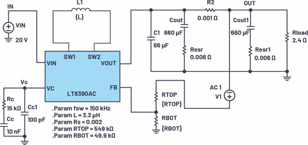 適用於電流模式DC-DC轉換器的統一的LTspice AC模型