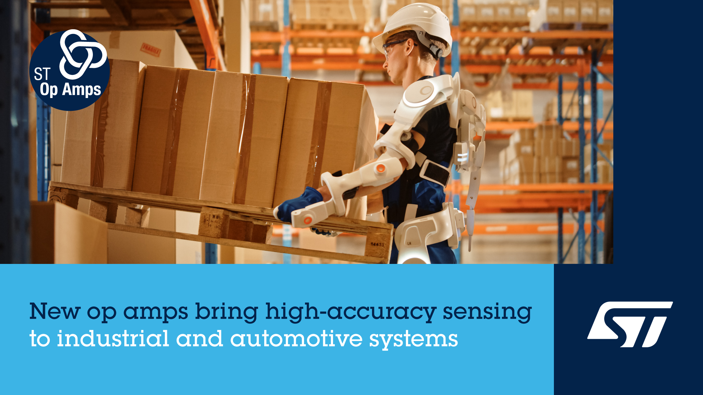 意法半導體運算放大器低失調，零溫漂，寬增益帶寬，提高測量準確度