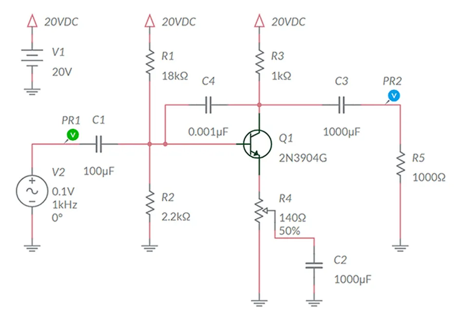 兩張圖說清楚共射極放大器為什麼需要發射極電阻