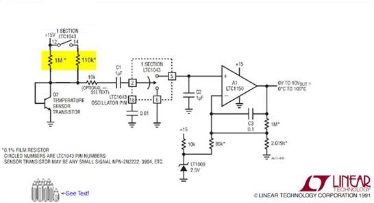 基於晶體管VBE 的振蕩器測量溫度